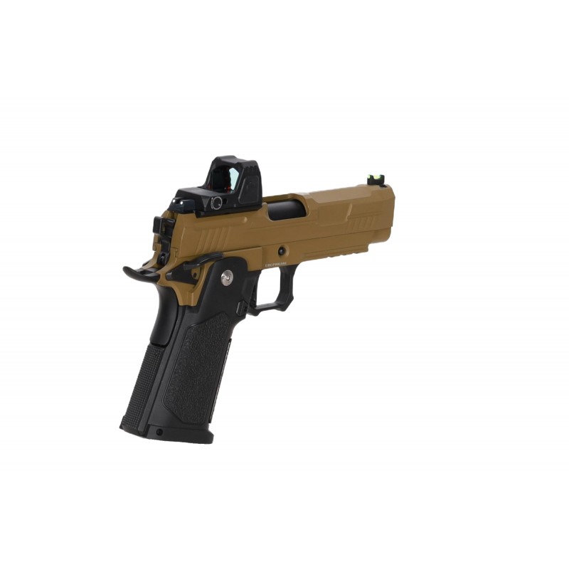 Pistolet ASG Arcturus Vanguard 4.3" Hi-Capa GBB Optics Ready z kolimatorem ARS-1 Half-Tan