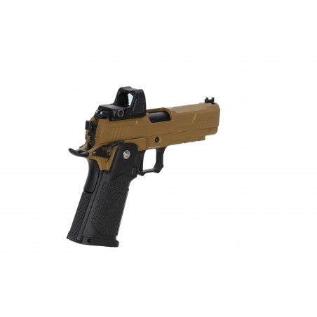Pistolet ASG Arcturus Vanguard 4.3" Hi-Capa GBB Optics Ready z kolimatorem ARS-1 Half-Tan