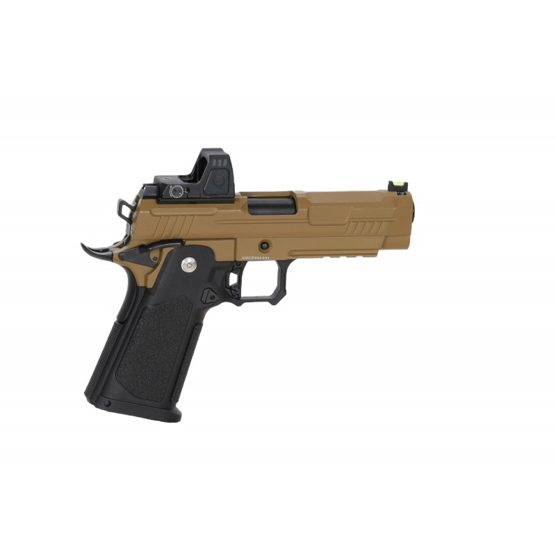 Pistolet ASG Arcturus Vanguard 4.3" Hi-Capa GBB Optics Ready z kolimatorem ARS-1 Half-Tan