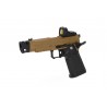 Pistolet ASG Arcturus Vanguard 4.3" Hi-Capa GBB OR z kolimatorem ARS-1 + kompensatorem Half-Tan