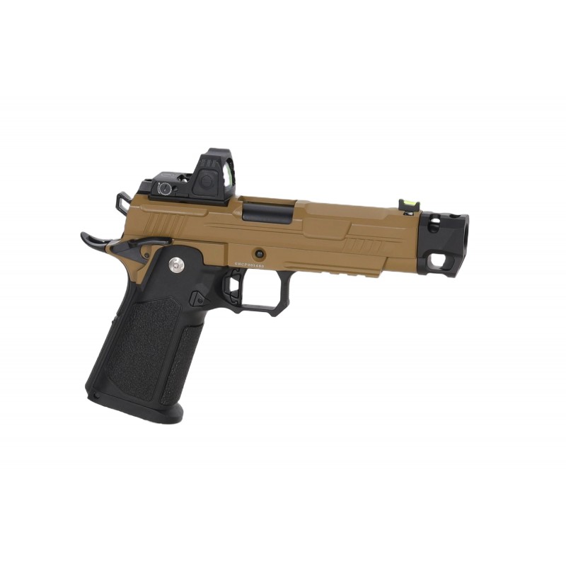 Pistolet ASG Arcturus Vanguard 4.3" Hi-Capa GBB OR z kolimatorem ARS-1 + kompensatorem Half-Tan