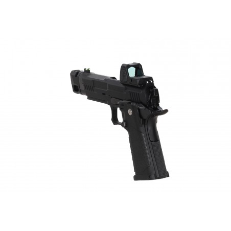 Pistolet ASG Arcturus Vanguard 4.3" Hi-Capa GBB OR z kolimatorem ARS-1 + kompensatorem Czarny