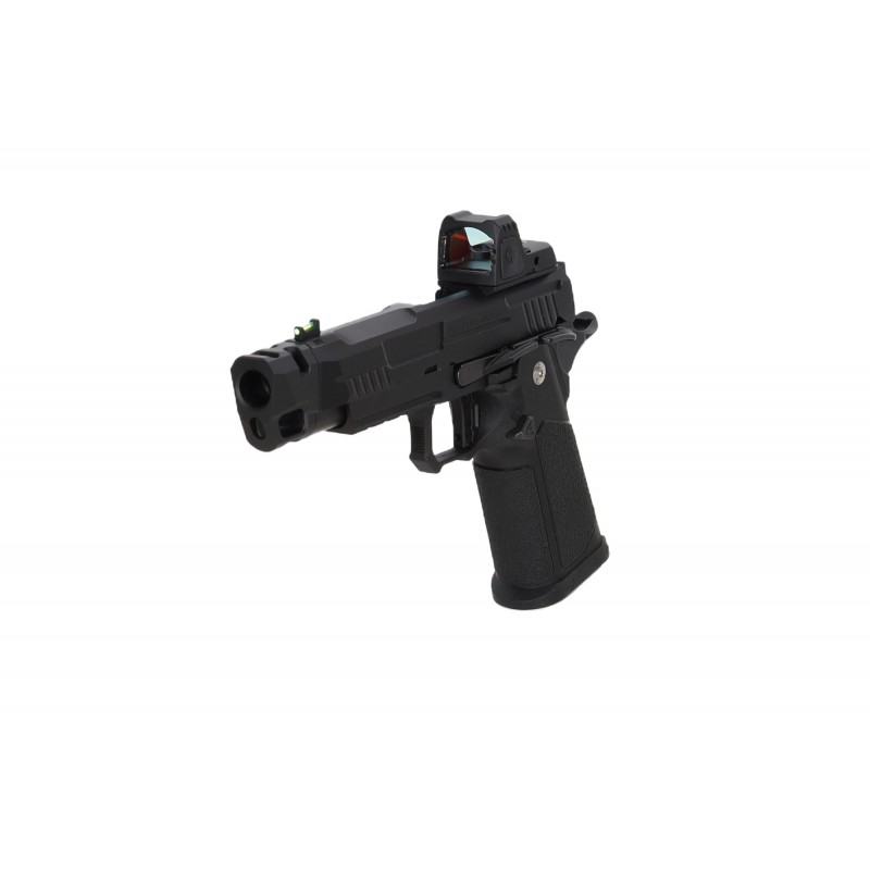 Pistolet ASG Arcturus Vanguard 4.3" Hi-Capa GBB OR z kolimatorem ARS-1 + kompensatorem Czarny