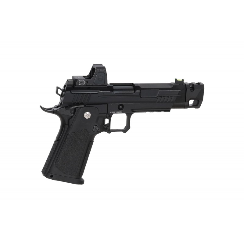 Pistolet ASG Arcturus Vanguard 4.3" Hi-Capa GBB OR z kolimatorem ARS-1 + kompensatorem Czarny