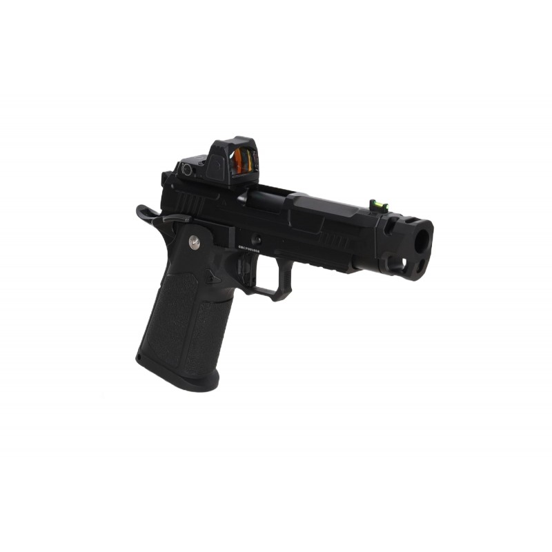 Pistolet ASG Arcturus Vanguard 4.3" Hi-Capa GBB OR z kolimatorem ARS-1 + kompensatorem Czarny