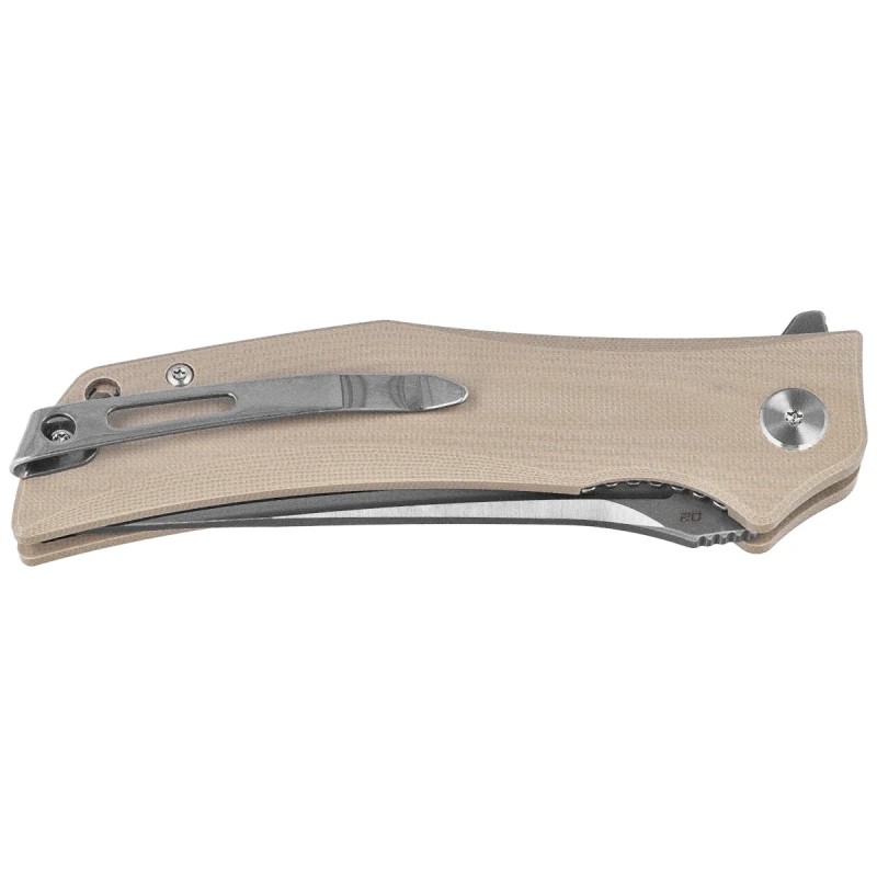 Nóż składany Bestech Scimitar Beige G10, Gray/Satin D2 (BG05C-2)