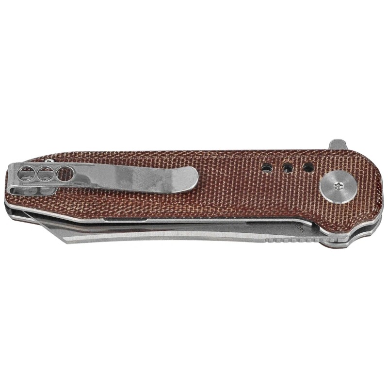 Nóż składany Bestech Syntax Natural Micarta, Stonewashed/Satin 14C28N by Todd Knife and Tool (BG40E)