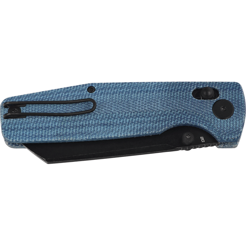 Nóż składany Bestech Slasher Blue Micarta, Black Stonewashed D2 (BG56C-2)