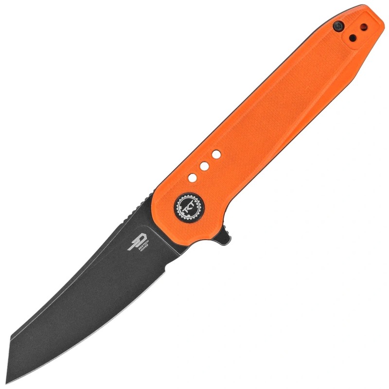 Nóż składany Bestech Syntax Orange G10, Black Stonewashed 14C28N by Todd Knife and Tool (BG40C)