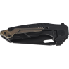 Nóż składany Bestech Nyxie 3 Black Titanium / Marble Carbon Fiber, Black DLC CPM S35VN by Todd Knife and Tool (BT2308D)