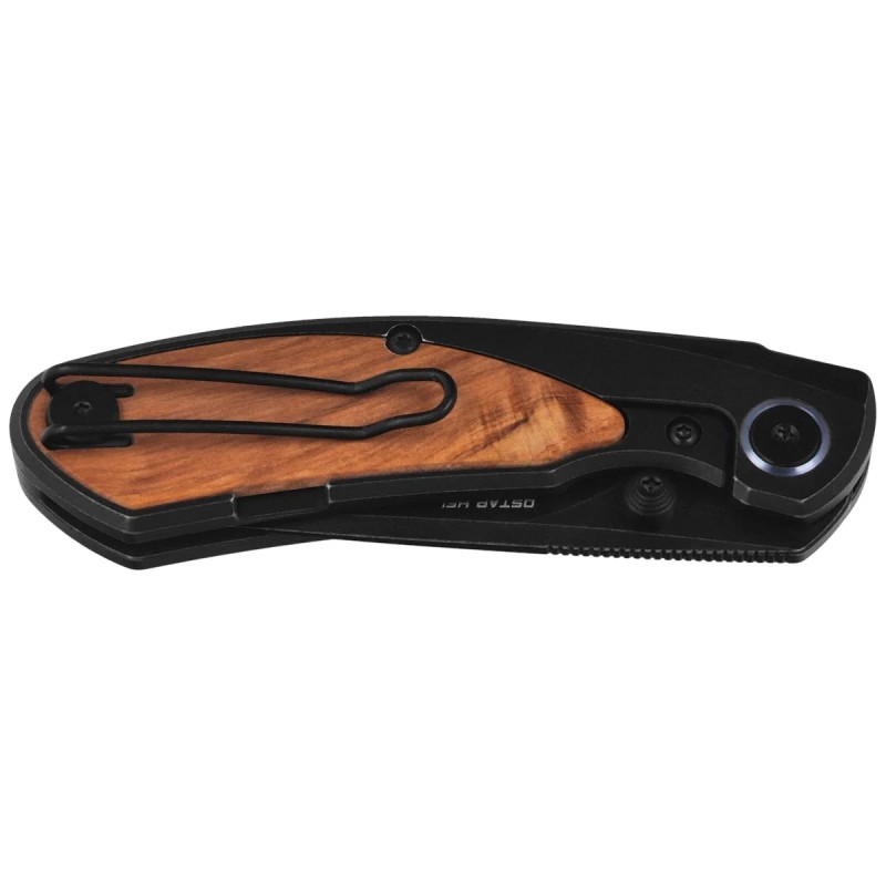 Nóż składany Bestech Lito Black Titanium / Olive Wood, Black Stonewashed M390 by Ostap Hel (BT2307C)