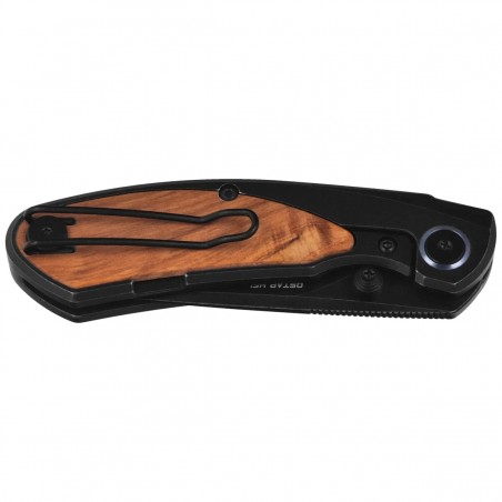 Nóż składany Bestech Lito Black Titanium / Olive Wood, Black Stonewashed M390 by Ostap Hel (BT2307C)