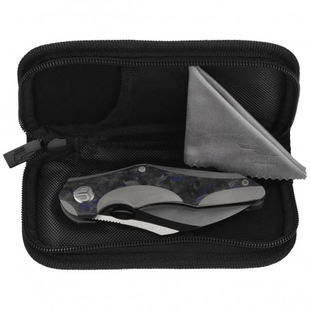 Nóż składany Bestech Nogard Grey Titanium/Black Blue Marbled Carbon Fiber, Satin/Black Stonewashed M390 by Kombou (BT2105A)