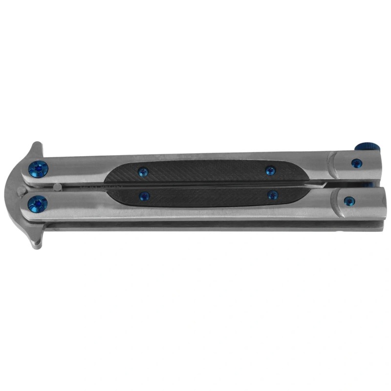 Nóż motylek Tokisu Balisong Black G10/Steel, CNC Satin 7Cr17Mov (02198)