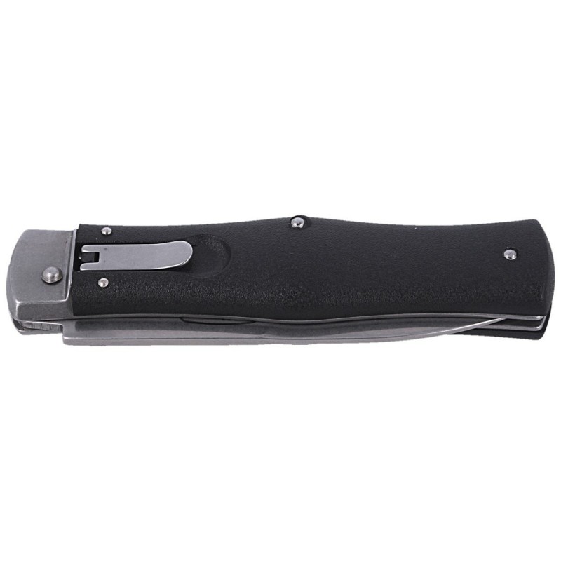 Nóż sprężynowy Mikov Predator Black ABS, Stonewashed N690 (241-BH-1/STKP)