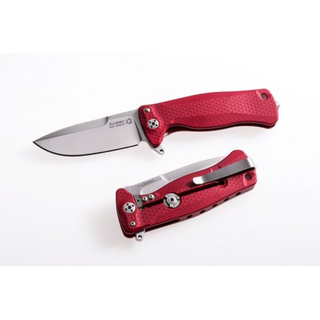 Nóż składany LionSteel SR22A Red Aluminum, Satin Sleipner by Molletta (SR22A RS)