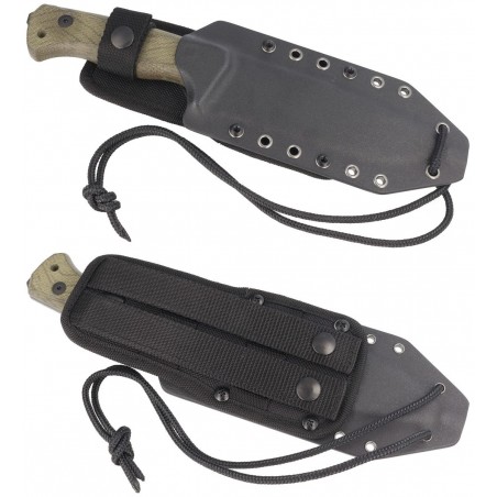 Nóż LionSteel Green Canvas Micarta, Old Black CPM 3V by Molletta (T6B 3V CVG)