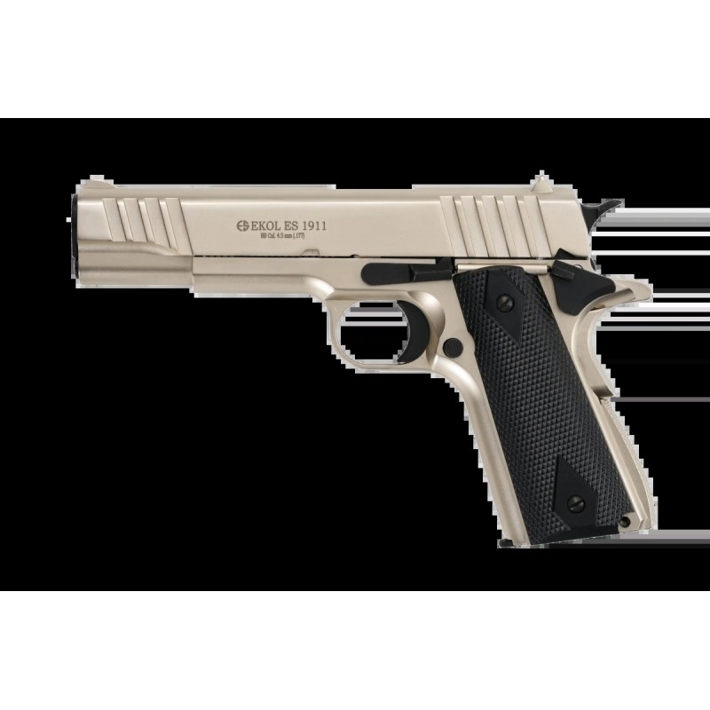 Pistolet wiatrówka Voltran Ekol ES 1911 v2 Satin 4.5 mm - Blow Back