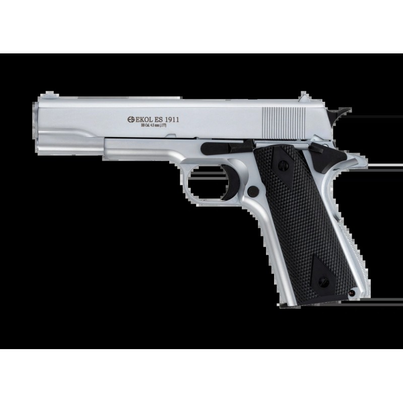 Pistolet wiatrówka Voltran Ekol ES 1911 White 4.5 mm - Blow Back