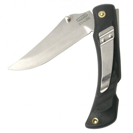 Nóż składany Mikov Crocodile Clip Point Black ABS, Mirror, Klips (243-NH-1/C CLIP/BLACK)