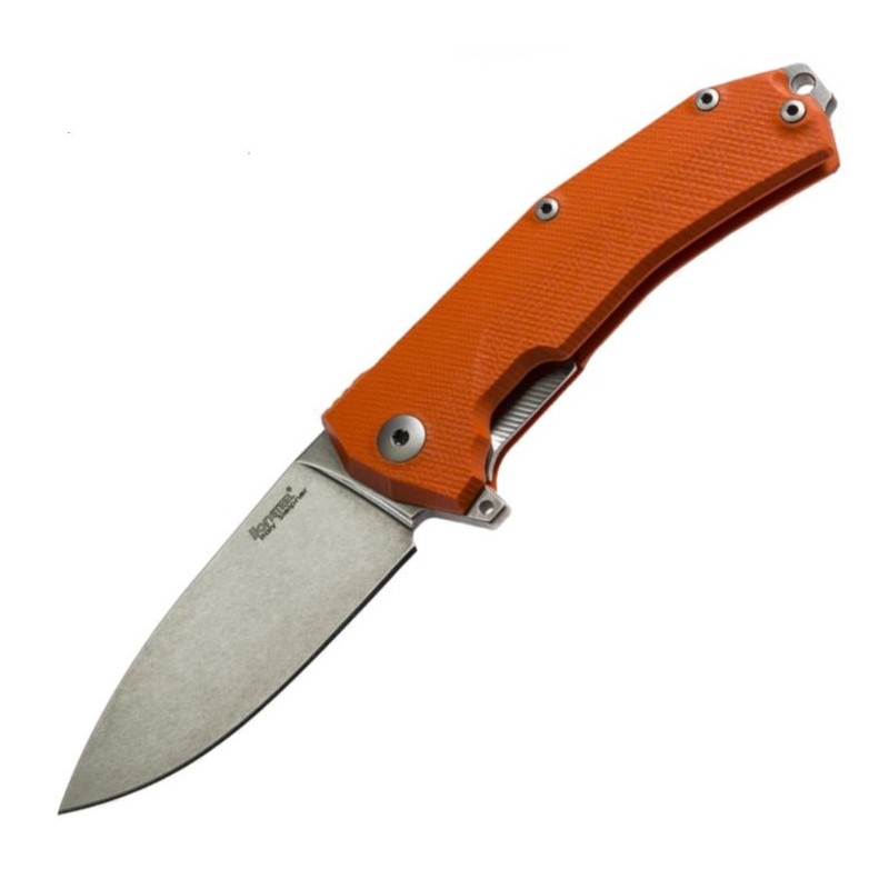 Nóż składany LionSteel KUR G10 Orange, Stonewashed Sleipner by Molletta (KUR OR)