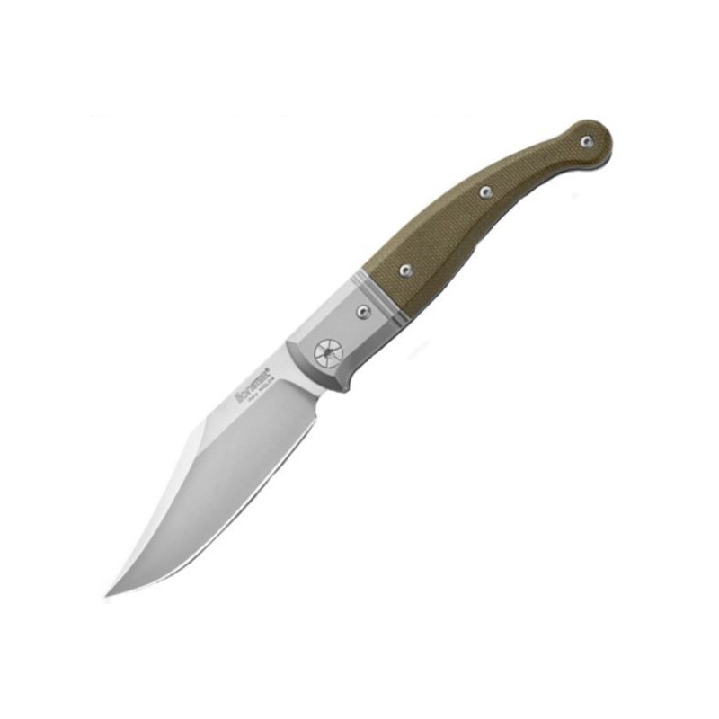 Nóż składany LionSteel Gitano Green Canvas, Satin Blade (GT01 CVG)