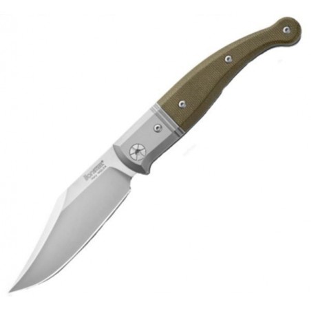 Nóż składany LionSteel Gitano Green Canvas, Satin Blade (GT01 CVG)