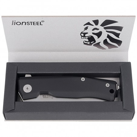 Nóż składany LionSteel Myto Black Aluminium, Stonewashed M390 by Molletta (MT01A BS)