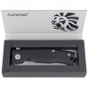 Nóż składany LionSteel Myto Black Aluminium, Stonewashed M390 by Molletta (MT01A BS)