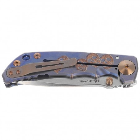 Nóż składany Spartan Blades Harsey Folder ''Babe'' Blue Titanium, Bronze HW, Satin MagnaCut by William W. Harsey (SF5BABE)