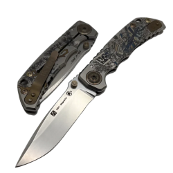 Nóż składany Spartan-Ronin Harsey Folder ''Gun Fighter'' Titanium, Stonewashed MagnaCut