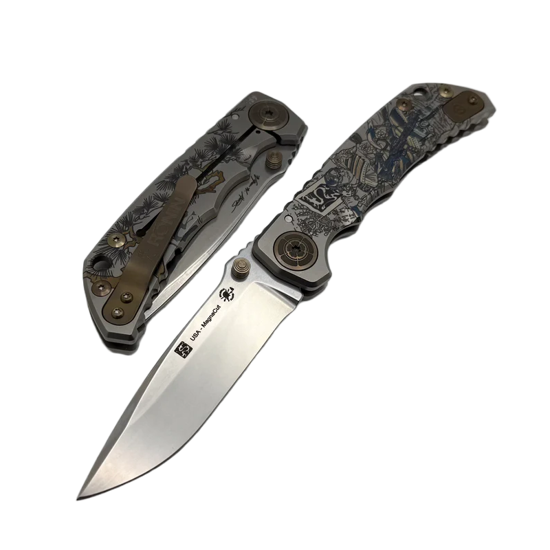 Nóż składany Spartan-Ronin Harsey Folder ''Gun Fighter'' Titanium, Stonewashed MagnaCut