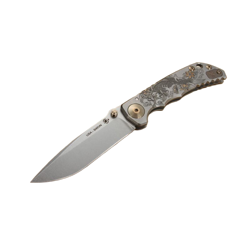 Nóż składany Spartan Blades Harsey Folder ''Koi Fish'' Titanium, Stonewashed MagnaCut