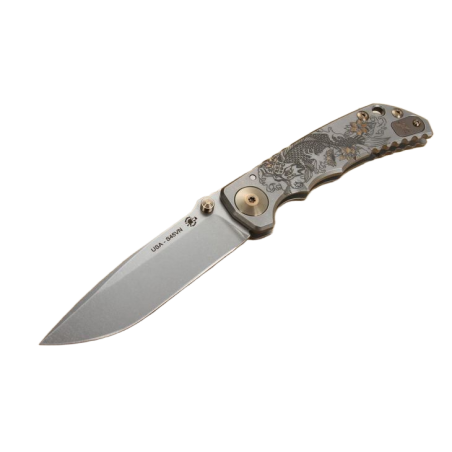 Nóż składany Spartan Blades Harsey Folder ''Koi Fish'' Titanium, Stonewashed MagnaCut