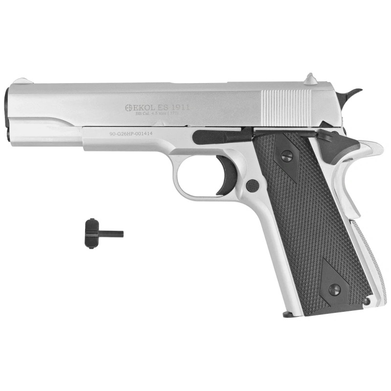 Pistolet wiatrówka Voltran Ekol ES 1911 White 4.5 mm - Blow Back
