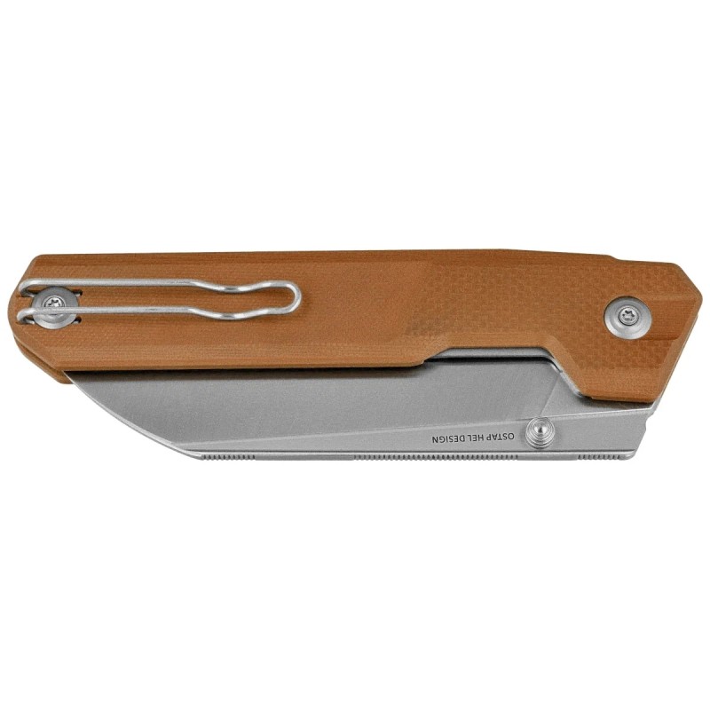 Nóż składany Civivi Hid Brown G10, Satin 14C28N by Ostap Hel (C23008-3)