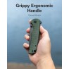Nóż składany Sencut Praktisk Green Canvas Micarta, Black 9Cr18MoV (S24019-3)