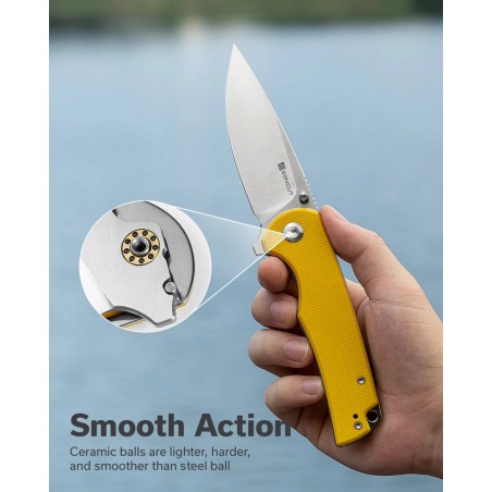 Nóż składany Sencut Praktisk Yellow G10, Satin 9Cr18MoV (S24019-2)