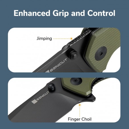 Nóż składany Sencut Skarnax OD Green G10, Black 9Cr18MoV (S24025-2)