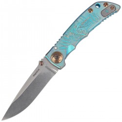 Nóż składany Spartan Blades Harsey Folder 3.25 Plague Doctor Green Titanium, Stonewashed MagnaCut by William W. Harsey (SF10 Cus