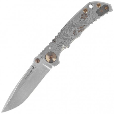 Nóż składany Spartan Blades Harsey Folder ''Koi Fish'' Titanium, Stonewashed MagnaCut