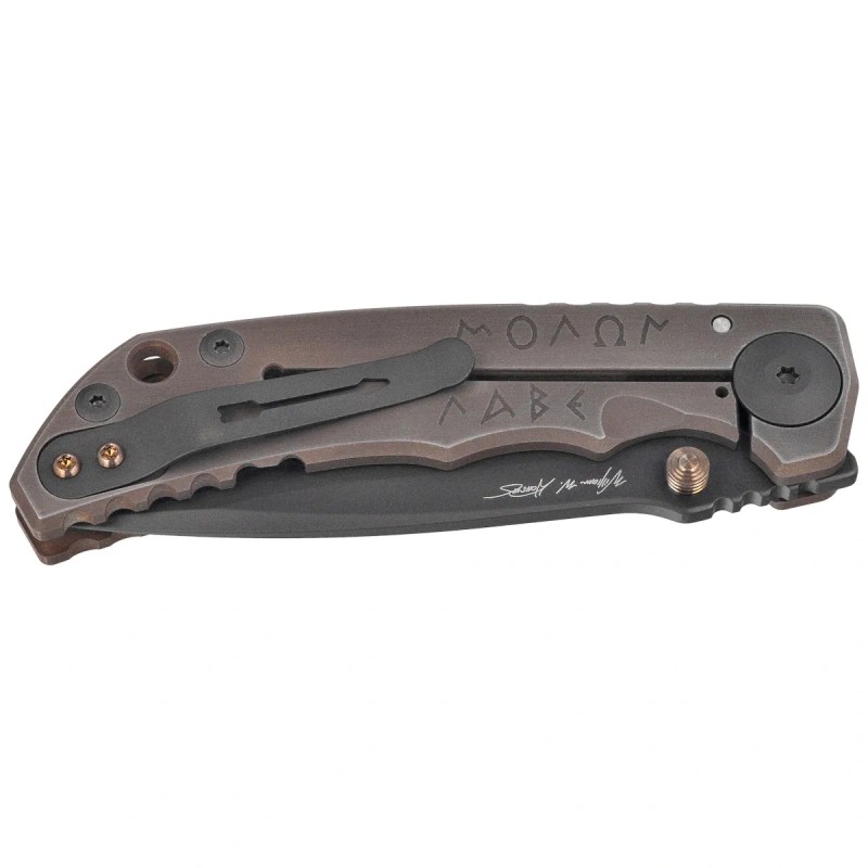 Nóż składany Spartan Blades Harsey Folder ''Spartan Battle'' Titanium, Black PVD MagnaCut