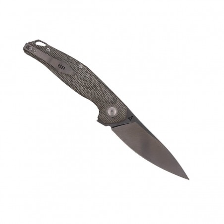 Nóż składany MKM Goccia Green Canvas Micarta, Satin M390 by Jens Ansø (MKGC-GC)