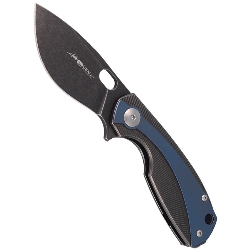 Nóż składany Viper Lille DSW/Blue Titanium, Dark Stonewashed M390 by Jesper Voxnæs (V5963TIBL)