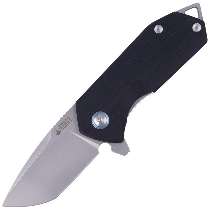 Nóż składany Kubey Campe KU203A Black G10, Sandblasted D2