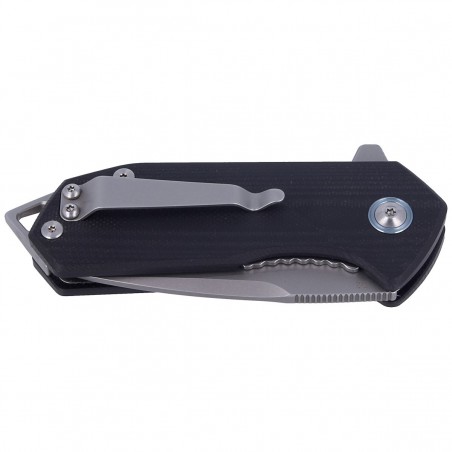 Nóż składany Kubey Campe KU203A Black G10, Sandblasted D2