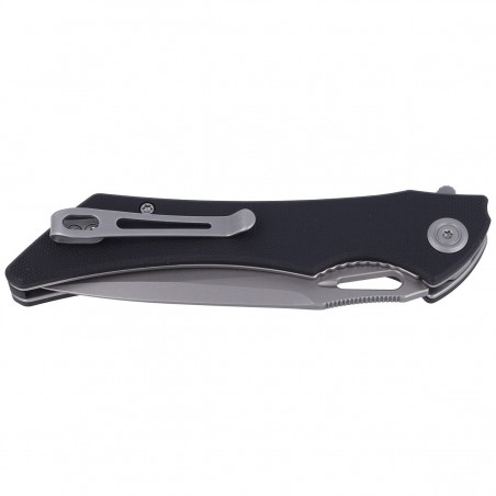 Nóż składany Kubey Raven KB245D Black G10, Bead Blasted AUS-10 by Jelly Jerry