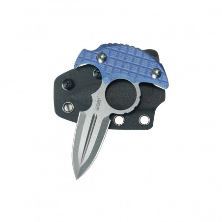 Nóż Kubey Cavy Blue Micarta, Stonewashed 14C28N by MUZI Design (KU403D)