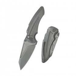 Nóż składany Kubey Sumo Grey Titanium, Darkblasted CPM 20CV by Jake Hoback (KB400B)