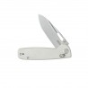 Nóż składany Kubey Bluff KU248G White G10, Sandblasted 14C28N by Garet Caronna